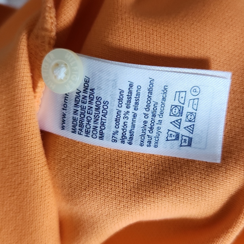Tommy Hilfiger slim fit polo short sleeves  Small Orange - Picture 5 of 15